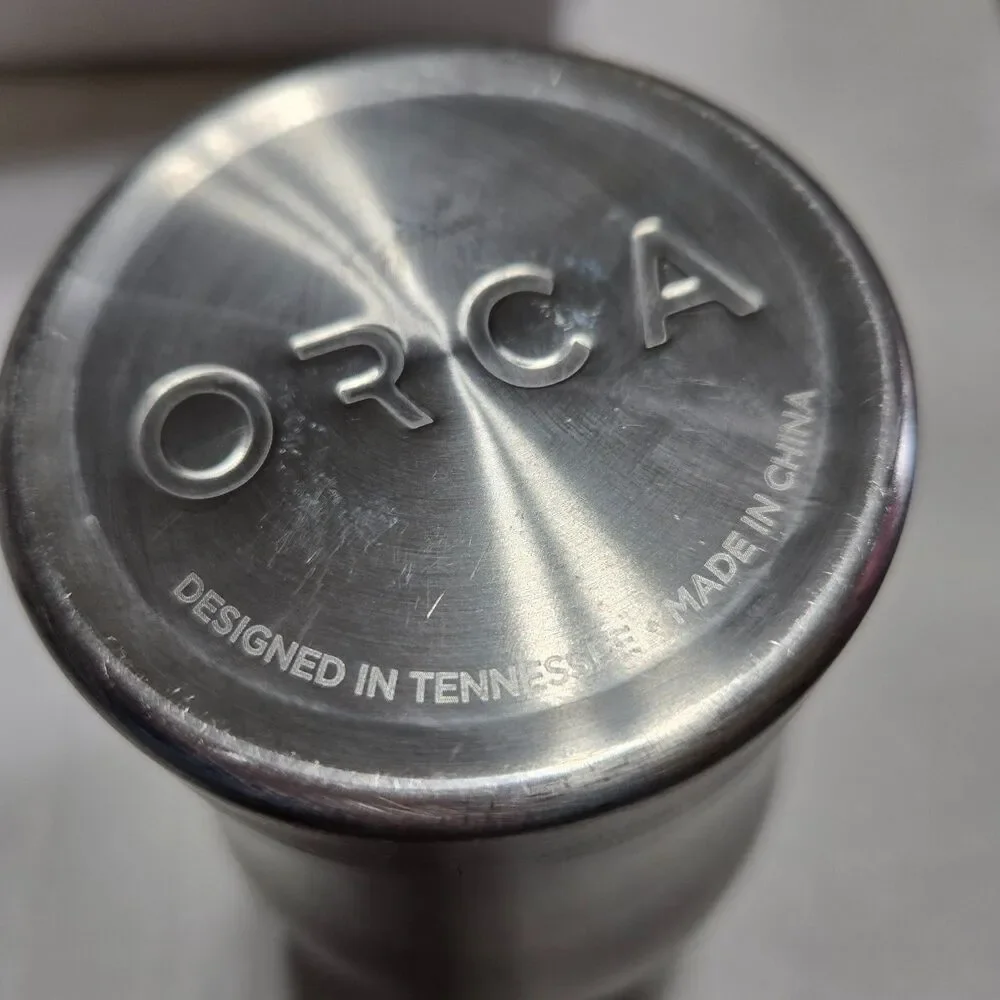 ORCA Chaser 27 oz Stainless Steel Insulated Tumbler with Transparent Lid Silver